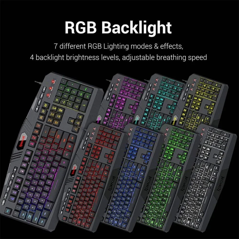WIRELESS KEYBOARD MOUSE COMBO SET - New // RGB Backlit Gaming USB-C Bluetooth